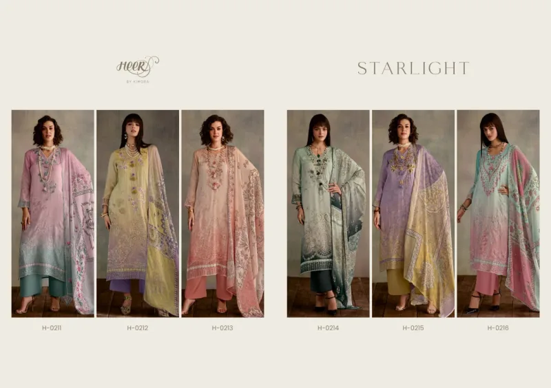 Starlight By Kimora Heer Muslin Printed Embroidery Salwar Suits 
